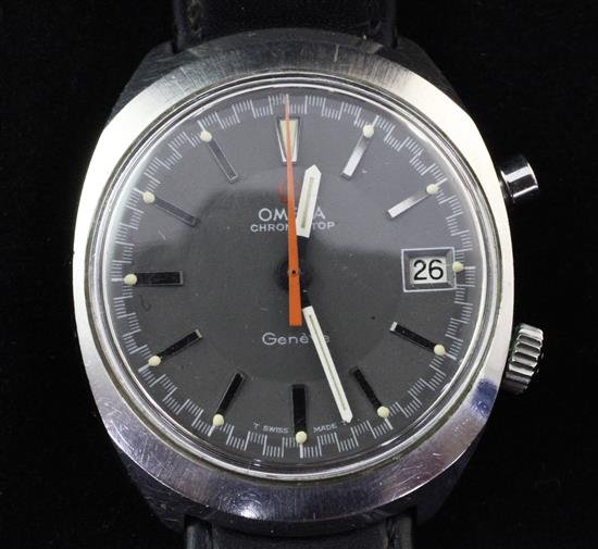 A gentlemans late 1960s Omega Chronostop manual wind wrist watch,